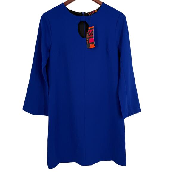NEW NWT ISLE by Melis Kozan Sz Small Formal Blue Wearable Art Dress Unique Artsy - Picture 1 of 9